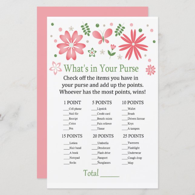 Rosa Blume Was ist in deinem Handyspiel? (Vorne/Hinten)