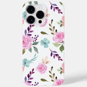 Rosa Blume Wasserfarbe nahtlos Case-Mate iPhone 14 Pro Max Hülle