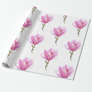 Rosa Blume Wasserfarbe Zeichnend Wrapping Paper Geschenkpapier