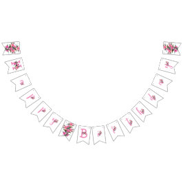 Rosa Blume Wimpelkette