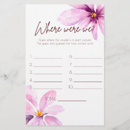 Rosa Blume Wo waren wir Brautparty