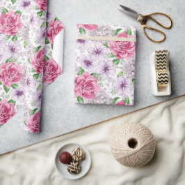 Rosa Blume Wrapping Paper Geschenkpapier
