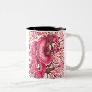Rosa Blume Zweifarbige Tasse