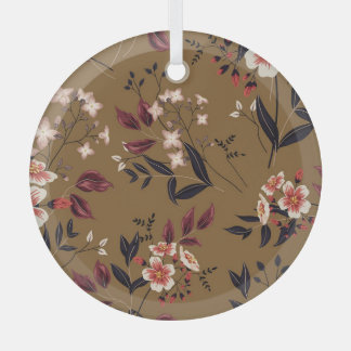 Rosa Blume Zweig, abstrakte Zusammensetzung. Ornament Aus Glas