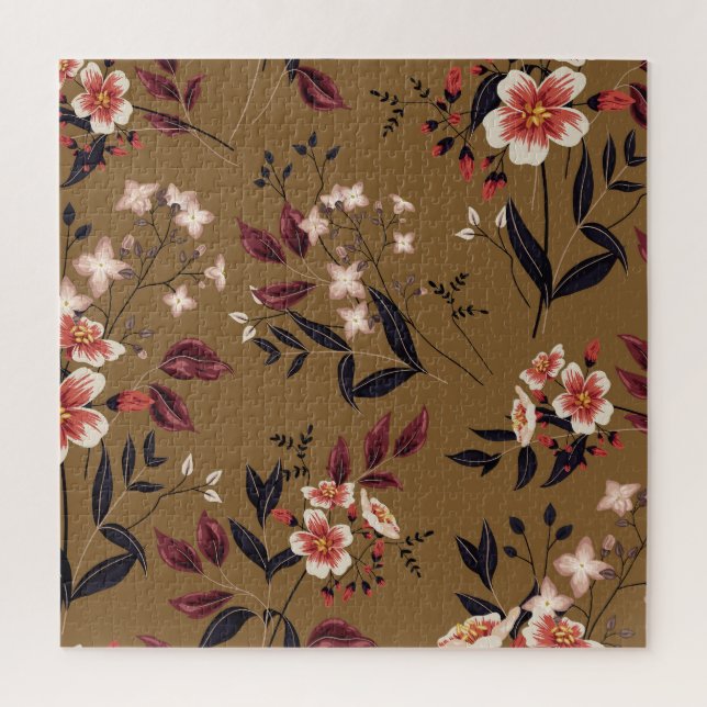 Rosa Blume Zweig, abstrakte Zusammensetzung. Puzzle (Vertikal)