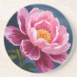 Rosa-Blumen-Aquarellmalerei Getränkeuntersetzer