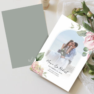 Rosa Blumen Arch Elegante Hochzeit Save The Date