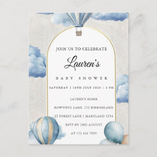 Rosa Blumen Baby Shower Einladung | Mädchen Baby S Postkarte
