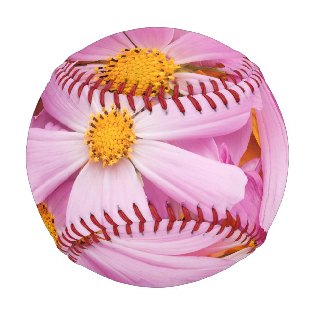 Rosa Blumen Baseball (Vorderseite)