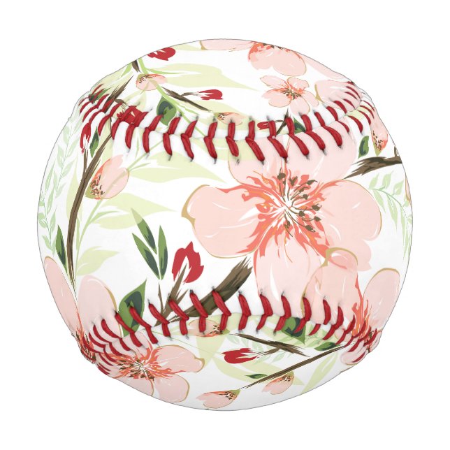 Rosa Blumen Baseball (Vorderseite)