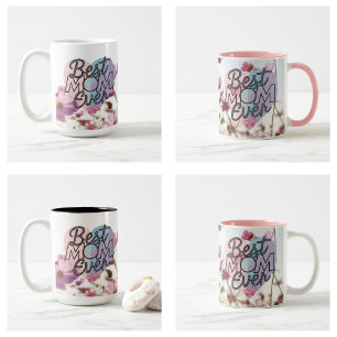 Rosa Blumen Beste Mama Aller Zeiten Frohen Muttert Kaffeetasse
