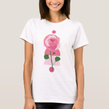 Rosa Blumen Boho-Shirt