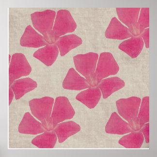 Rosa Blumen-Druck Poster