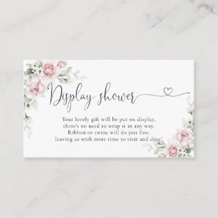Rosa Blumen-Duschkabine Begleitkarte