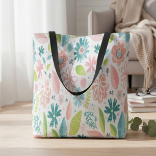 Rosa Blumen-Everyday-Tasche