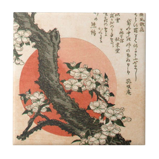 Rosa Blumen Fliese (Vorderseite)