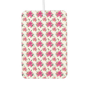 Rosa Blumen Floralmuster Design Autolufterfrischer