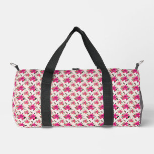 Rosa Blumen Floralmuster Design Duffle Bag