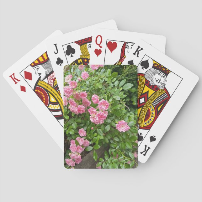 Rosa Blumen-Garten-Poker-Karten Spielkarten (Rückseite)