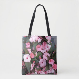 Rosa Blumen-Garten-Tasche   Botanische Blumen-Wied