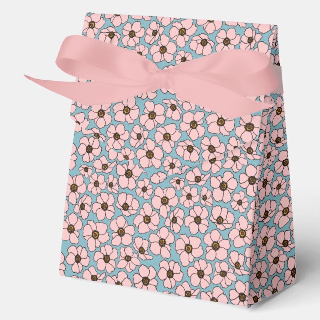 Rosa Blumen  Geschenkschachtel (Vorderseite)