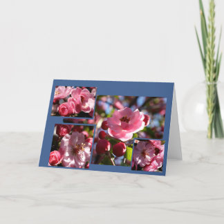 Rosa Blumen Grußkarte für jeden Anlass Karte