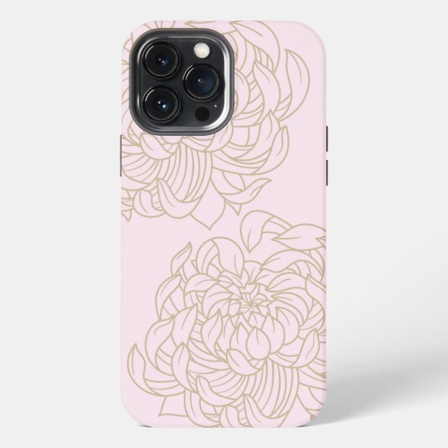 Rosa Blumen iPhone / iPad Hülle iPhone 13 Pro Max Hülle (Rückseite)