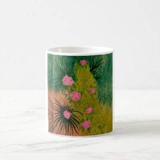 Rosa Blumen Kaffeetasse