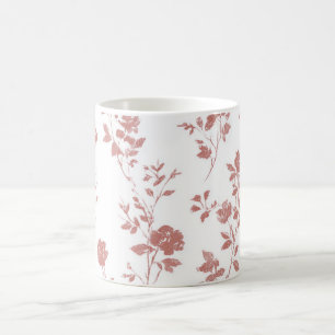 Rosa Blumen Kaffeetasse