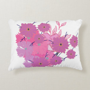 Rosa Blumen-Kissen für das Sofa Dekokissen