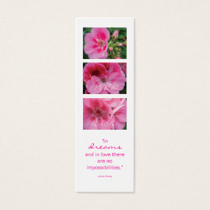 Rosa Blumen-Lesezeichen-Geschenk