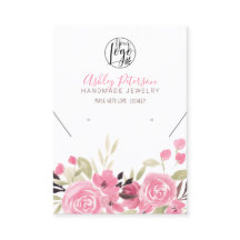 Rosa Blumen Logo Schmuck Ohrring Kettchen Qr Code