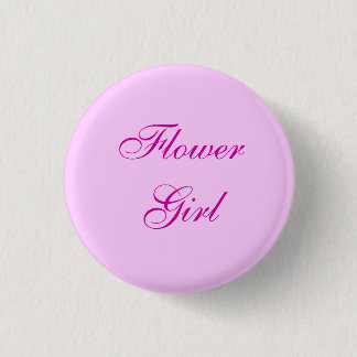 Rosa Blumen-Mädchen-Knopf Button