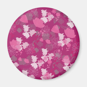 rosa Blumen Magnet