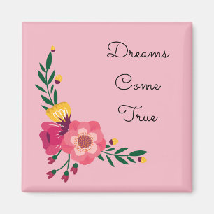 Rosa Blumen Magnet