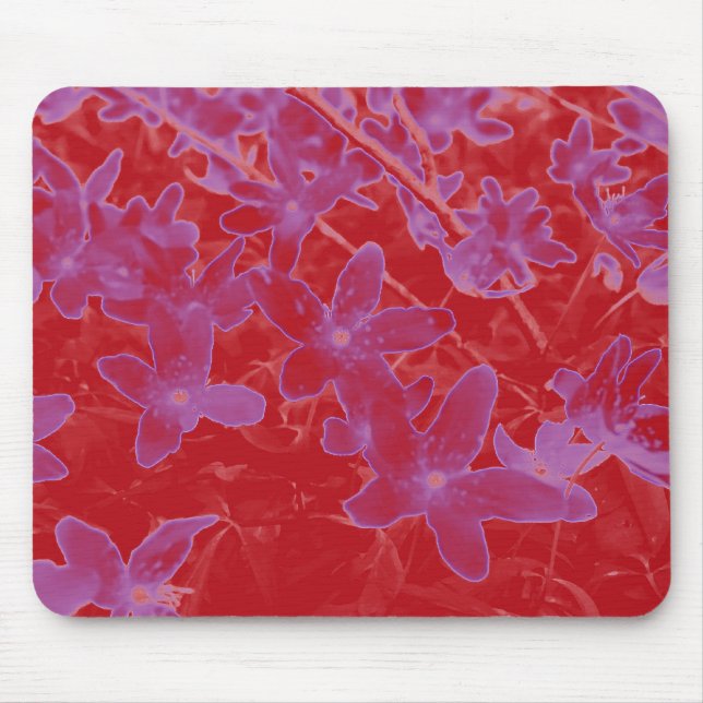 Rosa Blumen Mousepad (Vorne)