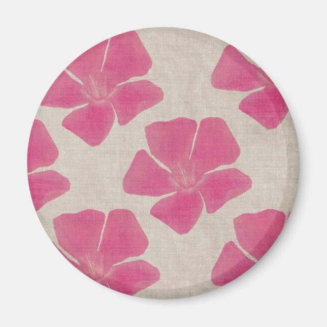 Rosa Blumen-Muster-Magnet Magnet (Vorne)