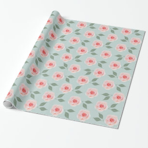 Rosa Blumen-Muster-Verpackungs-Papier Geschenkpapier