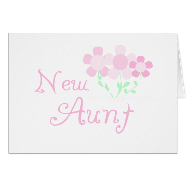 Rosa Blumen-neue Tante (Vorderseite (Horizontal))