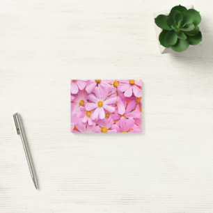 Rosa Blumen Post-it Klebezettel