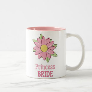 Rosa Blumen-Prinzessin Bride Zweifarbige Tasse