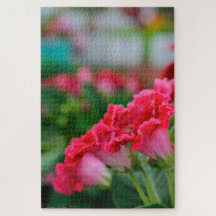 Rosa Blumen-Puzzlespiel