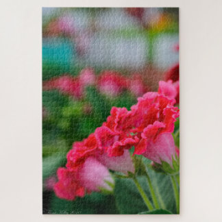 Rosa Blumen-Puzzlespiel Puzzle