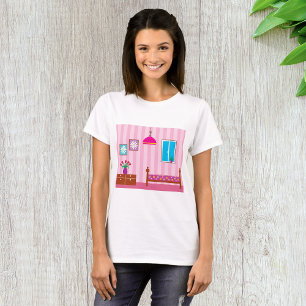 Rosa Blumen-Schlafzimmer Kinderzimmer T-Shirt