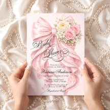 Rosa Blumen-Schleife Elegante Hochzeitsdusche