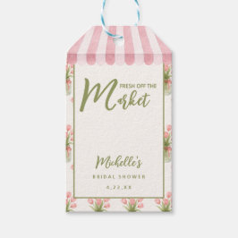 Rosa Blumen-Schleife Frisch vom Markt Geschenkanhänger