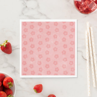 Rosa Blumen Serviette