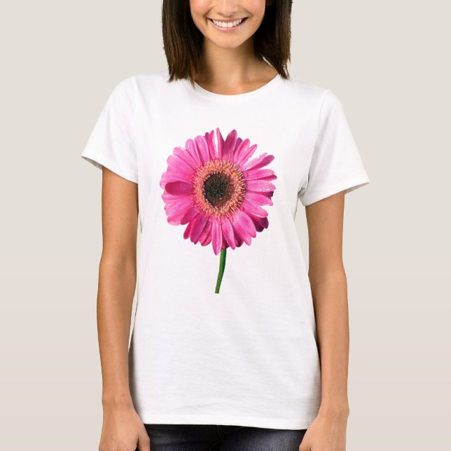Rosa Blumen-Shirt T-Shirt (Vorderseite)