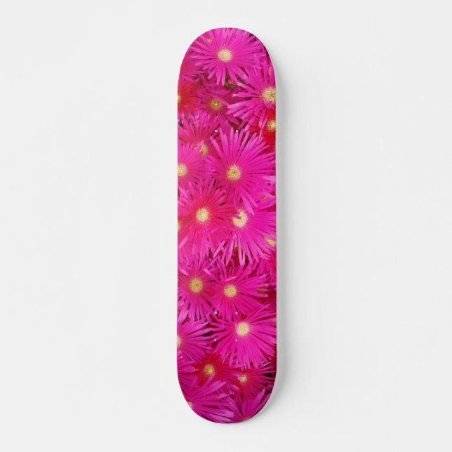 Rosa Blumen Skateboard (Vorne)