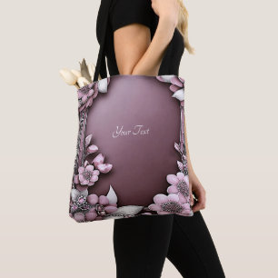 Rosa Blumen-Tasche